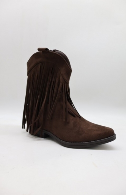 Botki damskie na płaskim (36-41) 9729 BROWN