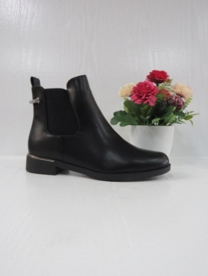 Botki damskie ocieplane na płaskim (36-41) SA126 BLACK