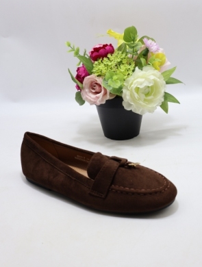 Mokasyny damskie na płaskim (36-41) D217 BROWN