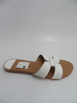 Klapki damskie na płaskim (36-41) K-26 WHITE