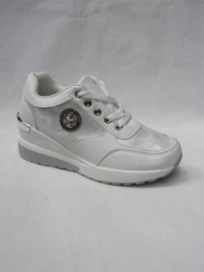 Buty sportowe damskie na koturnie (36-41) E017-2 WHITE