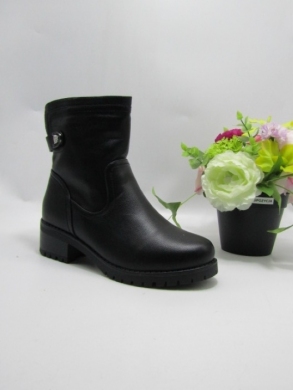 Botki damskie ocieplane na obcasie (36-41) C2262-1 BLACK