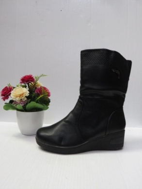 Botki damskie ocieplane na płaskim (36-41) 88330-61 BLACK