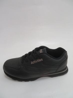 Buty sportowe damskie na płaskim (37-41) B014 BLACK
