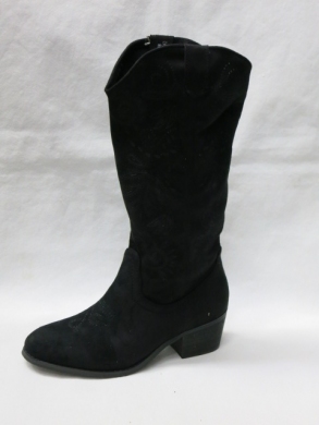 Kozaki damskie na płaskim (36-41) E816 BLACK
