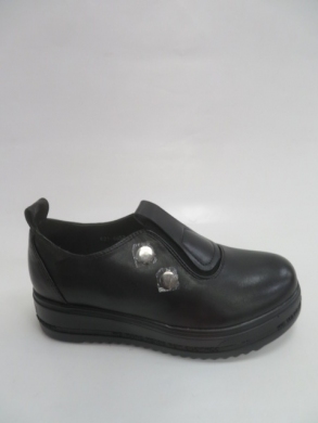 Półbuty damskie na płaskim (36-41) C21-8652 BLACK