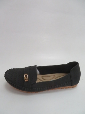 Mokasyny damskie na płaskim (36-41) 25-327 BLACK