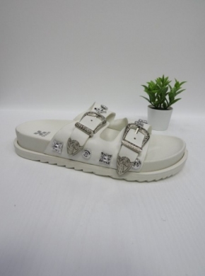 Klapki damskie na płaskim (36-41) 98-93 WHITE