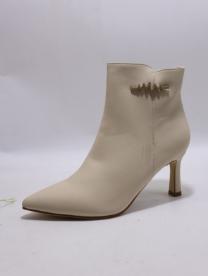 Botki damskie ocieplane na szpilce (36-41) 0-602 BEIGE