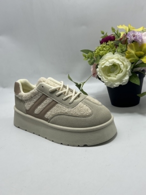 Buty sportowe damskie na płaskim (36-41) 6134 BEIGE