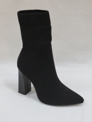Kozaki damskie jesienne na obcasie (36-41) 8580 BLACK