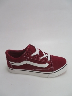 Trampki damskie na płaskim (36-41) WQ806 WINE