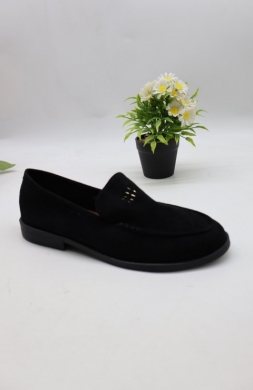 Mokasyny damskie na płaskim (36-41) 33-360 BLACK
