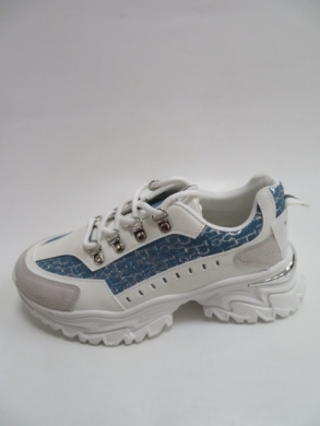 Sneakersy damskie niskie (36-41) 967 WHITE/BLUE