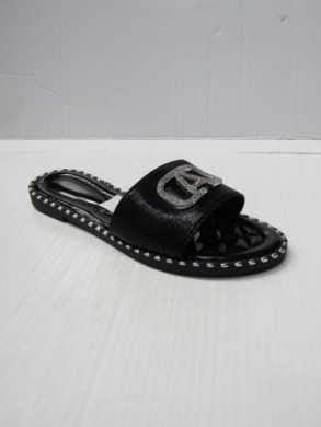Klapki damskie na płaskim (36-41) DM98 BLACK