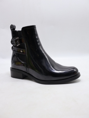 Botki damskie ocieplane na płaskim (36-41) W87 BLACK