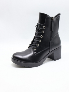 Botki damskie ocieplane na obcasie (36-41) YCC-148 BLACK