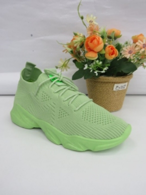 Buty sportowe damskie na płaskim (36-41) 21-Q28 GREEN