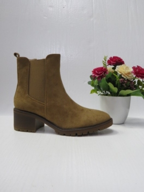 Botki damskie ocieplane na obcasie (36-41) 5691 CAMEL