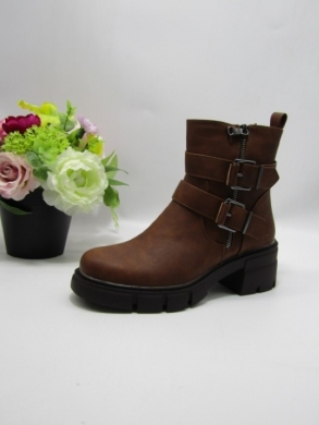 Botki damskie ocieplane na obcasie (36-41) AXHX-68 CAMEL