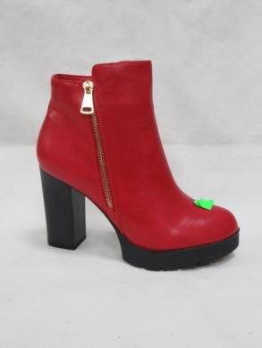 Botki damskie ocieplane na obcasie (36-41) A206-5 RED