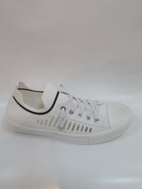 Trampki damskie na płaskim (36-41) DS2105-2 WHITE