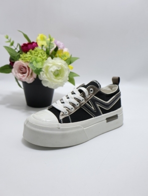 Trampki damskie na płaskim (36-41) LY098 BLACK