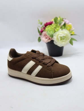 Buty sportowe damskie na płaskim (36-41) 24037 BROWN