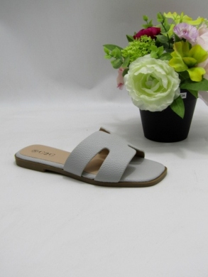 Klapki damskie na płaskim (36-41) XMTBL-06 GREY