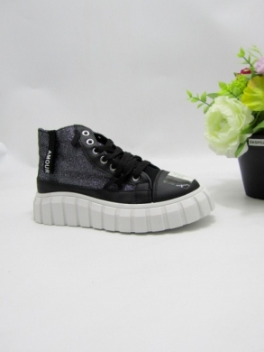 Buty sportowe damskie na płaskim (36-41) XLL23186 BLACK