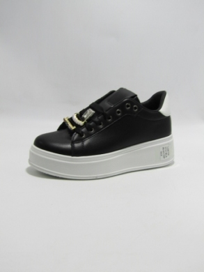 Buty sportowe damskie na płaskim (36-41) 1711 BLACK