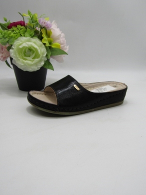 Klapki damskie na koturnie (36-41)  7AA906-2 BLACK
