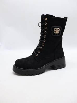 Botki damskie ocieplane na obcasie (36-41) HBL-139 BL/SU