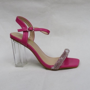 Sandały damskie na obcasie (36-41) QL-275 FUSHIA