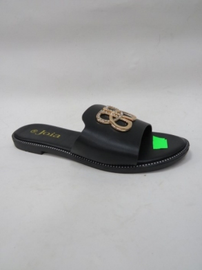 Klapki damskie na płaskim (36-41) W-97 BLACK