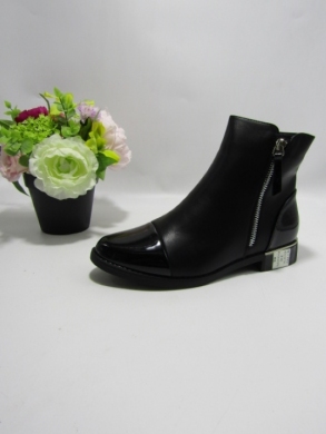 Botki damskie na płaskim (36-41) SA3130-16 BLACK