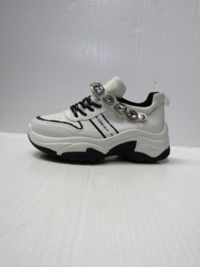 Buty sportowe damskie na płaskim (36-41) KS-1258 WHITE