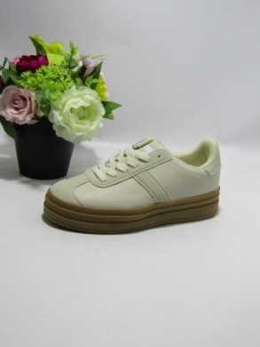 Buty sportowe damskie na płaskim (36-41) DKB9029 BEIGE