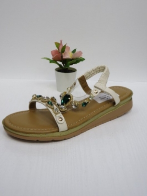 Sandały damskie na koturnie (36-41) 22-04 BEIGE