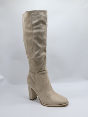 Kozaki damskie na obcasie (36-41) F6381 BEIGE