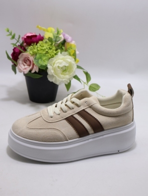 Buty sportowe damskie na płaskim (36-41) AA-87 BEIGE