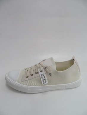 Tenisówki damskie na płaskim (36-41) 2407-4 L BEIGE