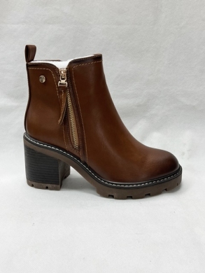 Botki damskie ocieplane na obcasie (36-41) KE202 CAMEL