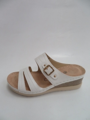 Klapki damskie na koturnie (36-41) 0-10  WHITE
