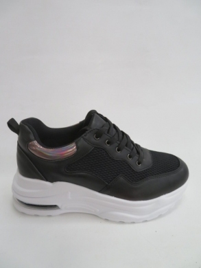 Buty sportowe damskie na koturnie (36-41) Y592 BLACK