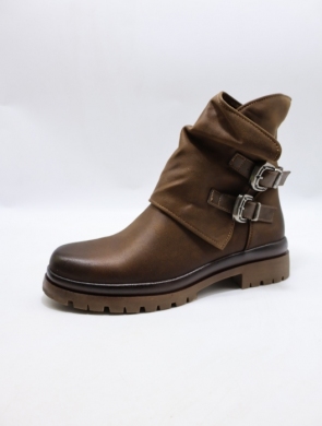 Botki damskie na płaskim (36-41) 9395 KHAKI
