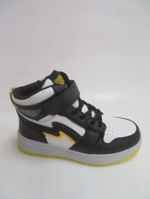 Botki chłopięce jesienne (32-37) P808A BLACK/YELLOW