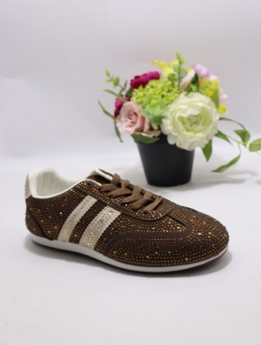 Buty sportowe damskie na płaskim (36-41) B-902 BROWN