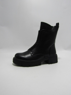 Botki damskie ocieplane na płaskim (36-41) AXHX-103 BLACK