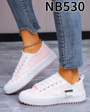 Trampki damskie na płaskim (36-41) NB530 LPINK